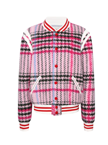 "Da Flyest" Mohair Pink Grids Jacket